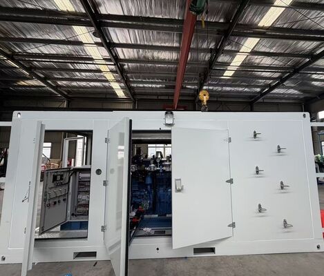 İyi bir fiyat. 400V Yuchai Motor Yağmur geçirmez Ses geçirmez Konteynerli Dışarı Sessiz 400KW Doğal Gaz Jeneratörü Seti çevrimiçi
